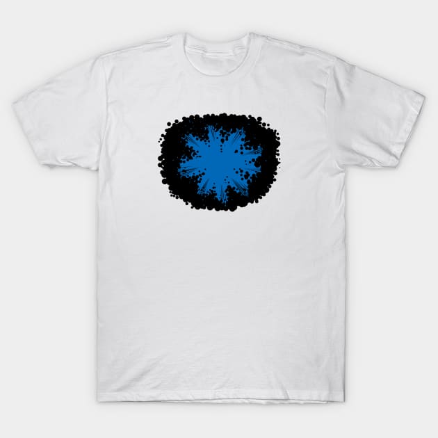 Krackle Blast - Dark Blue T-Shirt by GreggSchigiel